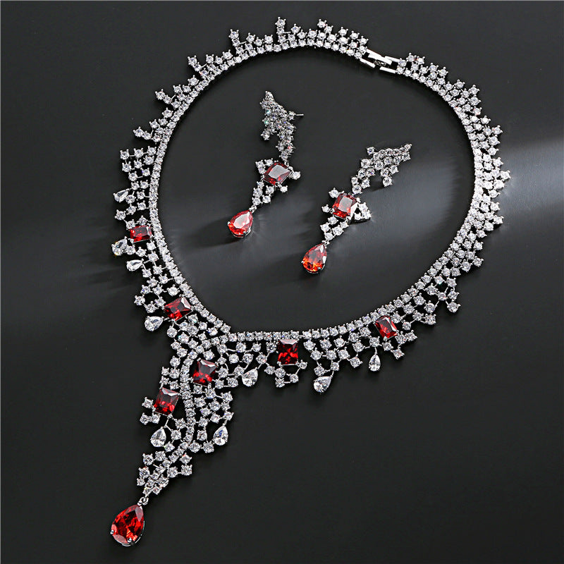 Bridal Zircon Jewelry Suit