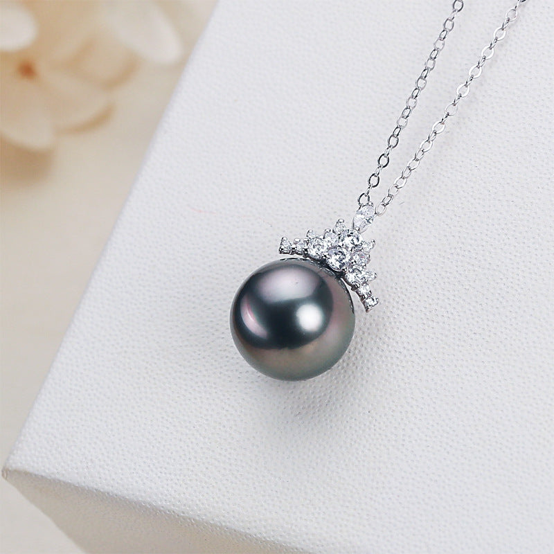 Black Pearl Pendant Necklace