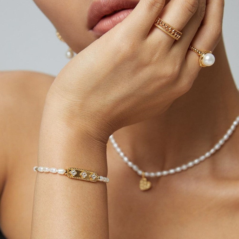 Natural Rice Pearl Bracelet