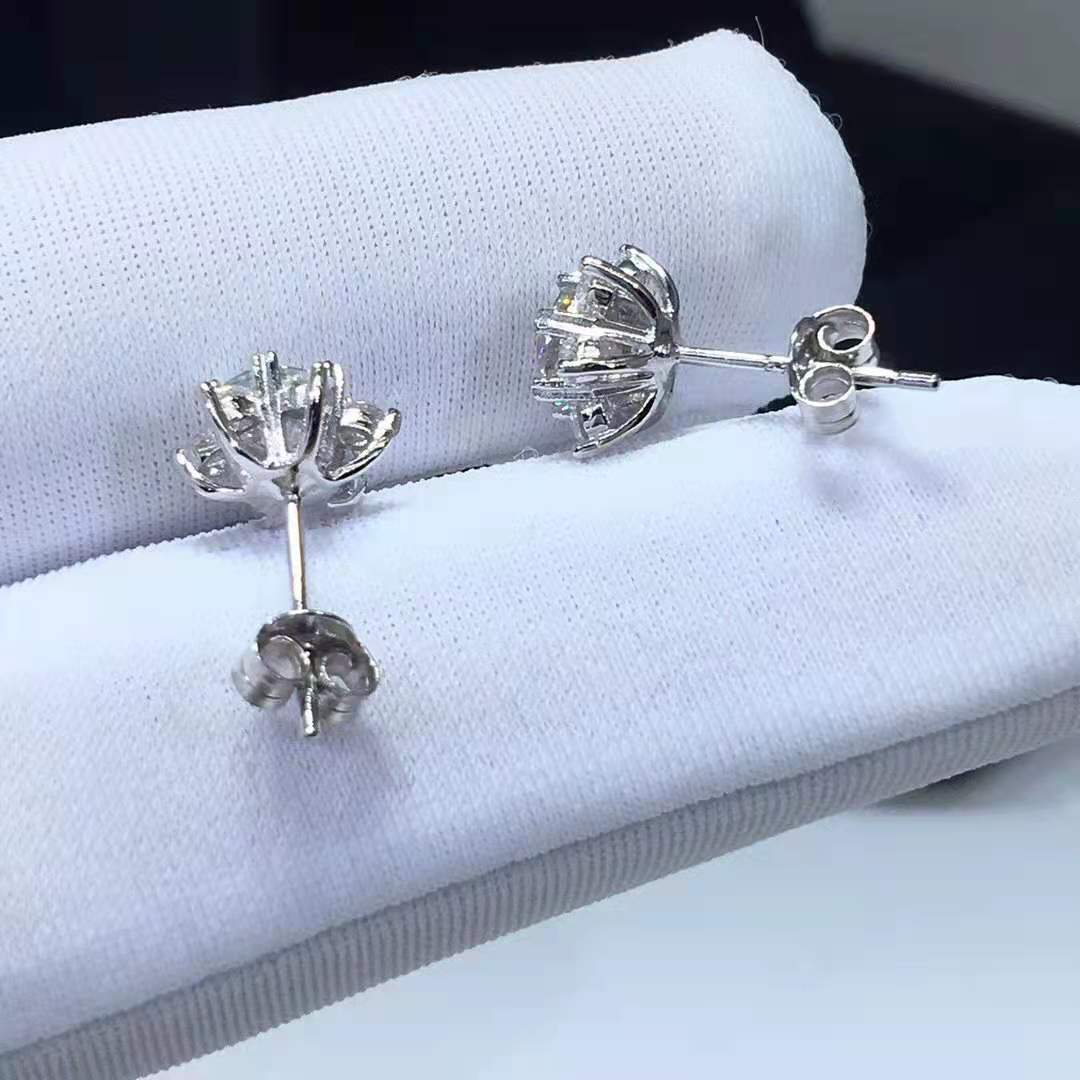 Moissanite Star Earrings