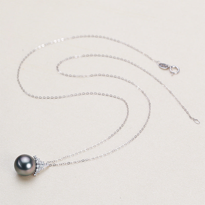 Black Pearl Pendant Necklace