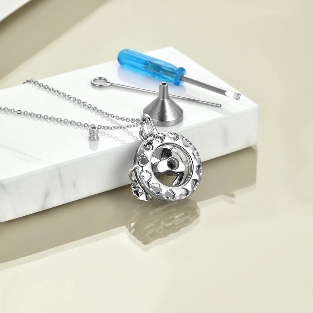 Hummingbird Cremation Urn Necklace with Crystal - A Symbol of Love and Healing