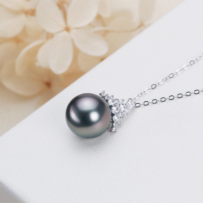 Black Pearl Pendant Necklace