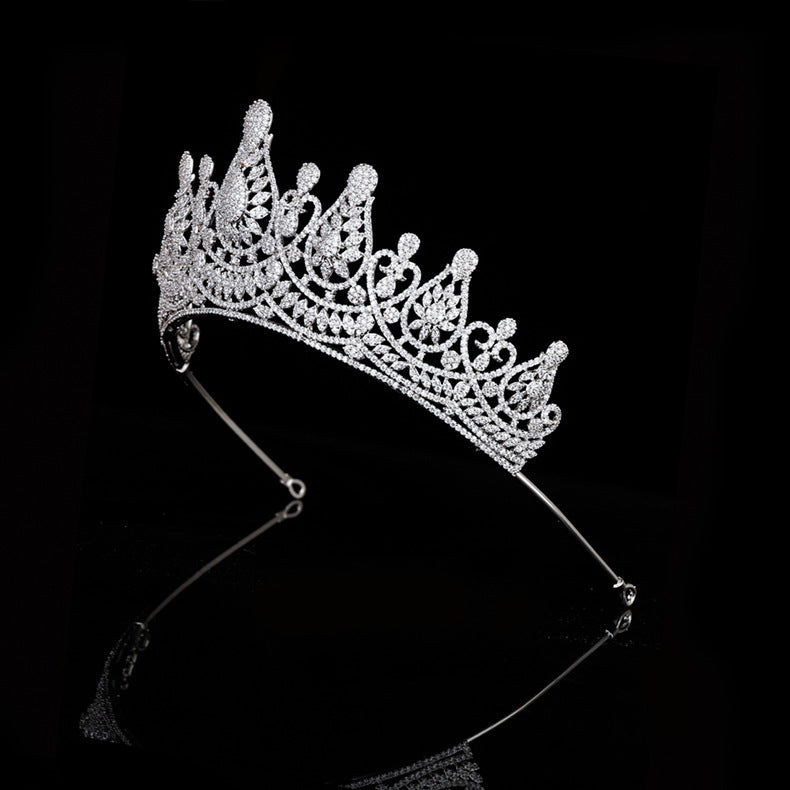 Tiara Micro-inlaid Zircon Crown Wedding Tiara