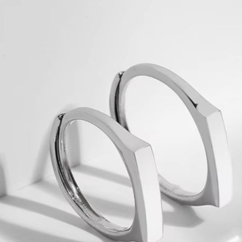 Pure Silver Couple Ring