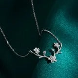Pirate Ship Silver Antler Silver Necklace Feminine Fashion