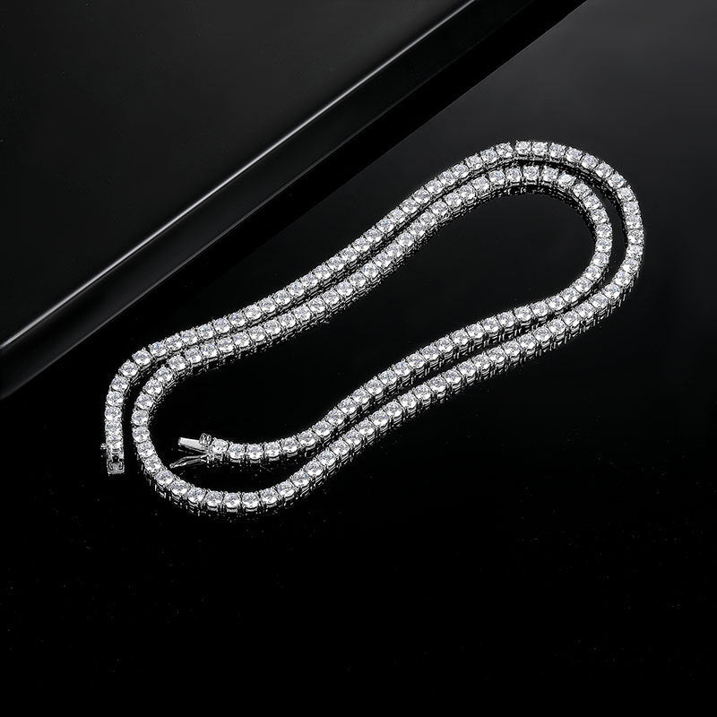 Silver Zircon Tennis Necklace