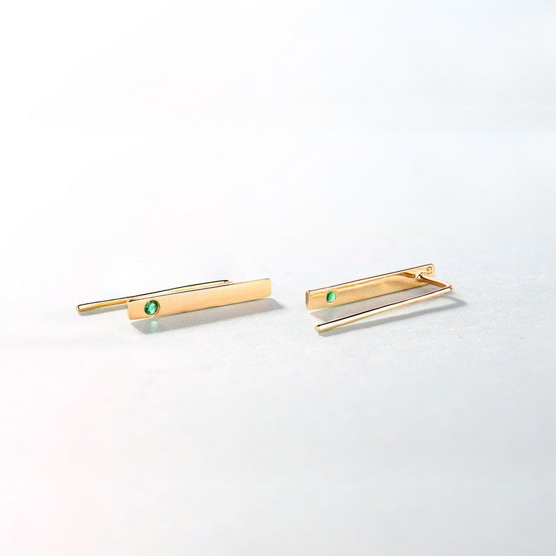 Emerald and Gold Earrings