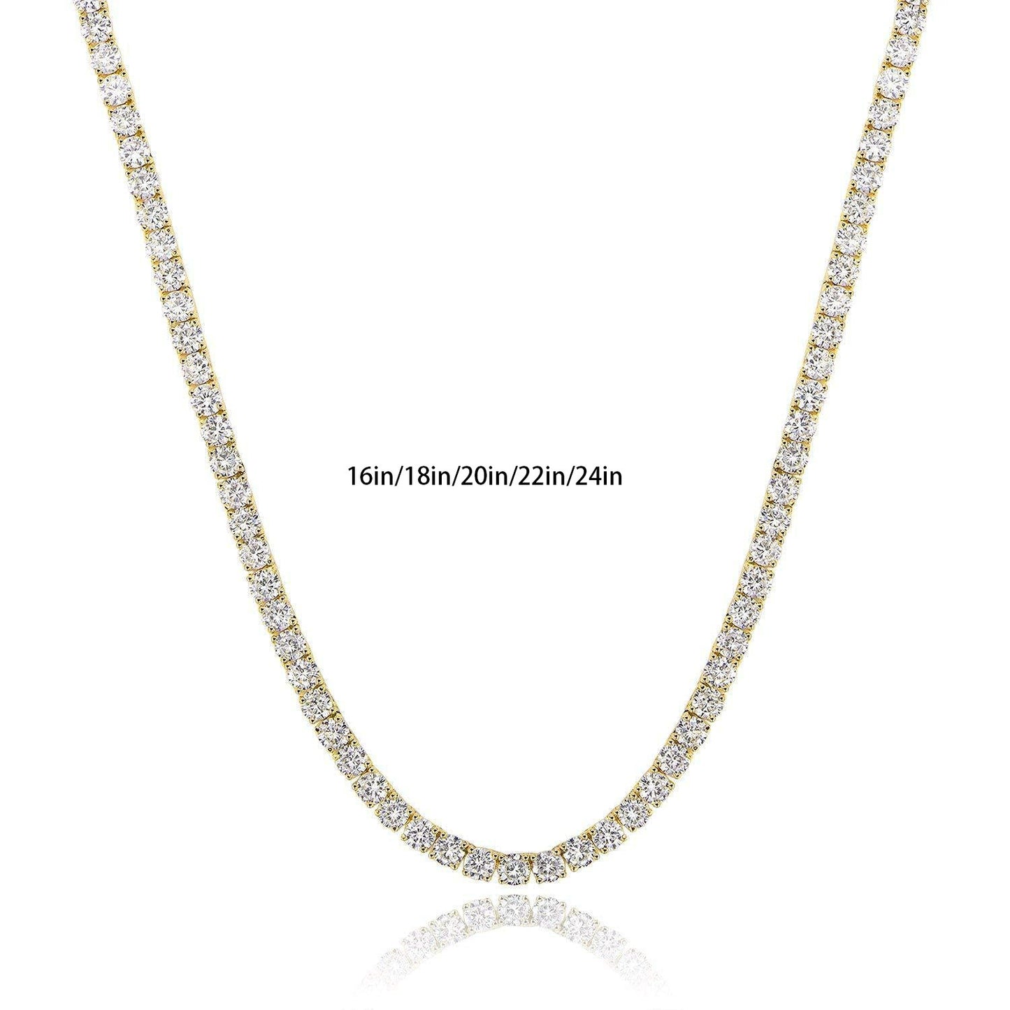 Silver Zircon Tennis Necklace