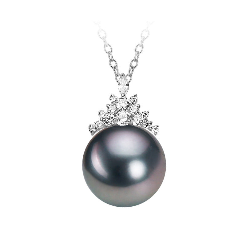 Black Pearl Pendant Necklace