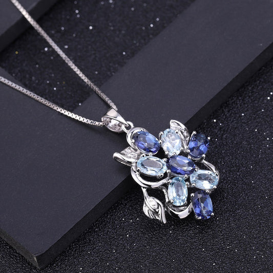 Vintage Natural Colored Gems Necklace
