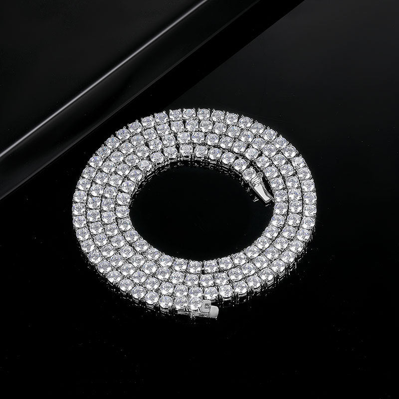 Silver Zircon Tennis Necklace