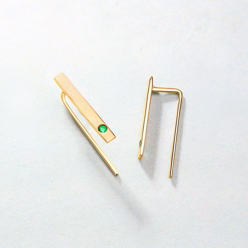 Emerald and Gold Earrings